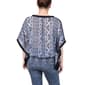 Womens NY Collection Abstract Chiffon Lined Poncho-Royal Blue - image 2