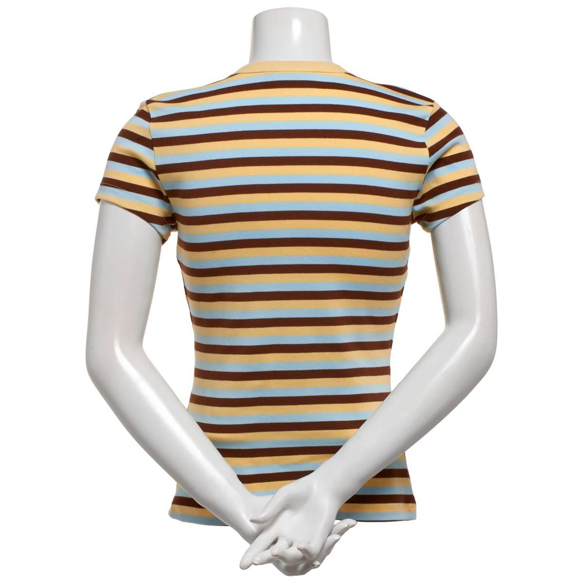 Juniors C-Life Snoopy Multi Stripe Baby Ringer Tee