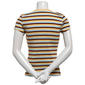 Juniors C-Life Snoopy Multi Stripe Baby Ringer Tee - image 3