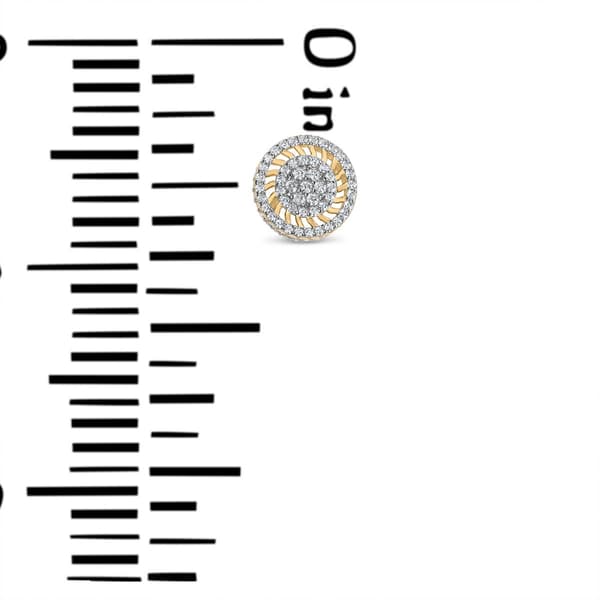 Haus of Brilliance 10kt. Gold 1ct. Diamond Sunburst Stud Earrings