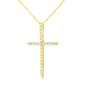 Haus of Brilliance 10kt. Gold Plated 3.0ct. Diamond Cross Pendant - image 3