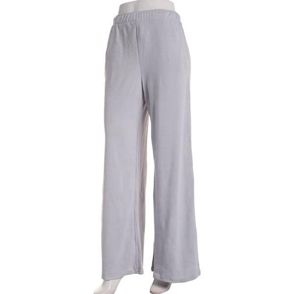 Juniors No Comment Brushed Waffle Wide Leg Drawstring Sweatpants - image 