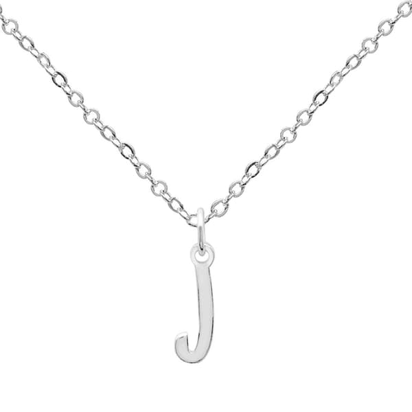 Marsala 18in. Sterling Silver Letter J Initial Pendant Necklace - image 