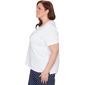 Plus Size Alfred Dunner Port Side Short Sleeve Square Neck Blouse - image 3