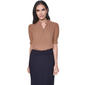 Womens Tommy Hilfiger Short Puff Sleeve Smocked Cuff Clip Blouse - image 1
