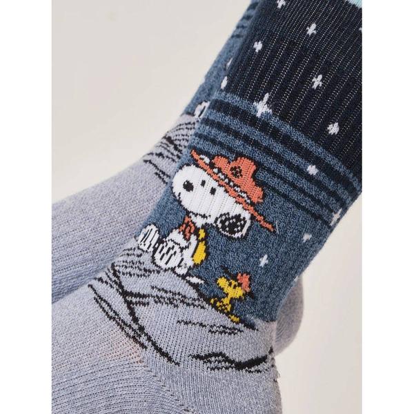 Womens Dr. Motion Snoopy Star Night Compression Crew Socks