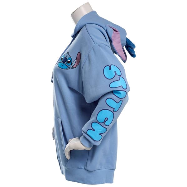 Juniors C-Life Stitch Embroidered Ear Hood Zip Hoodie