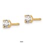 Pure Fire 14kt. Gold 1/5ctw. Diamond 4-Prong Screw Earrings - image 2