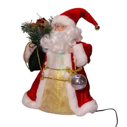Kurt S. Adler 12in. CUL Fiber Optic LED Santa Tree Topper