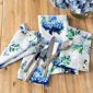 Threadmade Hydrangea Bloom Floral Dinner Napkins - Set of 4 - image 3