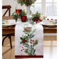 Threadmade Holly Berry Flourish Holiday Fabric Table Runner - image 2