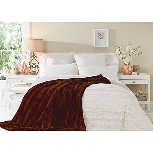 Swift Home Cozy Faux Fur Embossed Blanket