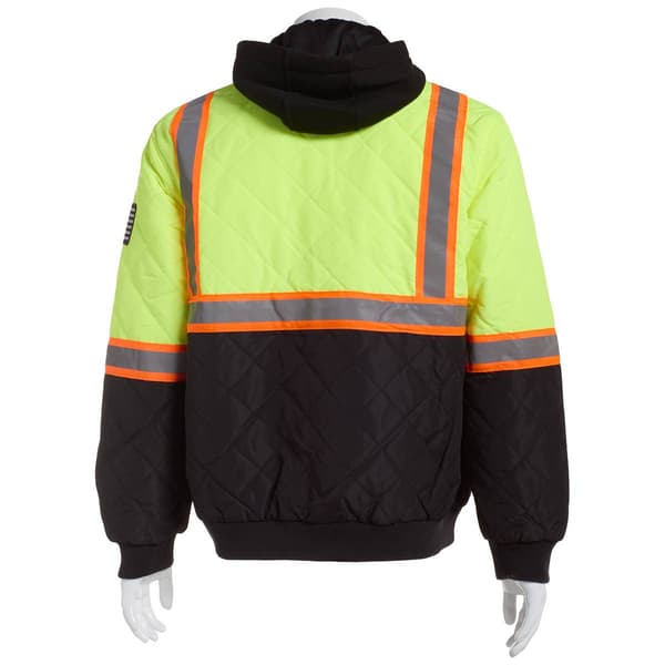 Mens Bass Creek Outfitters High Visible Color Block Quilted Coat