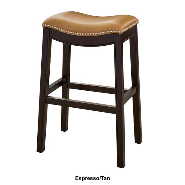 New Ridge Home Goods Julian 30in. Bar-Height Wood Barstool