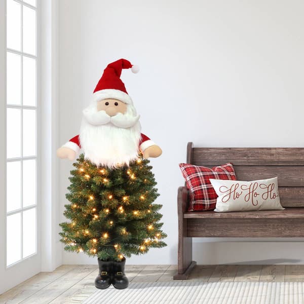 Puleo International 4ft. Pre-Lit Santa Christmas Tree