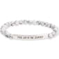 Beautiful Blessings Beaded Stretch Bracelet with Silver Joy Bar - image 1