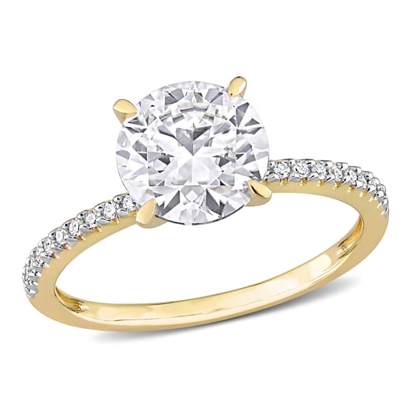 Gemstone Classics(tm) 14kt. Gold 1 4/5ctw. Moissanite Ring - image 
