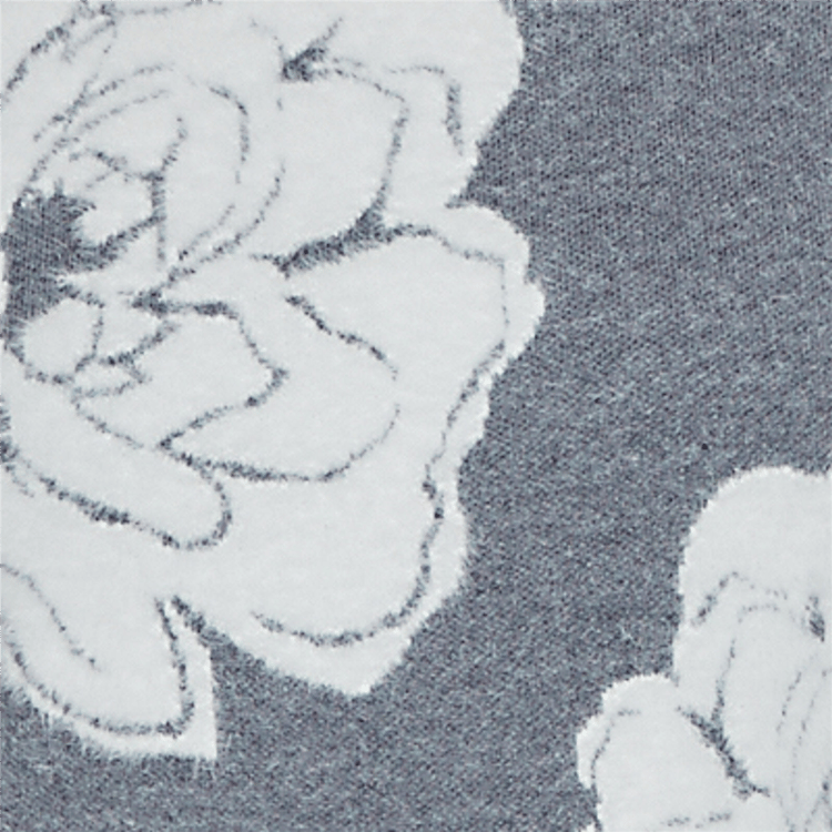 Womens Hearts of Palm Silver Linings Long Sleeve Floral Sweater
