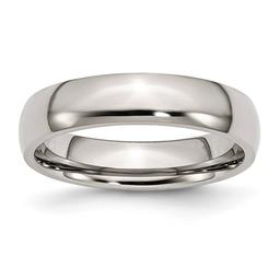 Mens Gentlemen's Classics(tm) 5mm Steel Polished Wedding Band