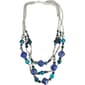 Ashley Cooper&#40;tm&#41; Multi Row Silver-Tone Tonal Blue Bead Necklace - image 1