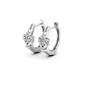 Moluxi&#40;tm&#41; Sterling Silver 1ctw. Heart Moissanite Hoop Earrings - image 1