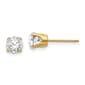 Gemstone Classics&#40;tm&#41; Yellow Gold 5mm. Topaz Stud Earrings - image 1