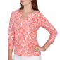 Petite Hearts of Palm Printed Essentials Tropical Blouse - image 5