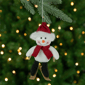 Northlight Skiing Snowman with Santa Hat Christmas Ornament - image 1