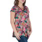 Plus Size 24/7 Comfort Apparel Floral V-neck Tunic Top - image 2