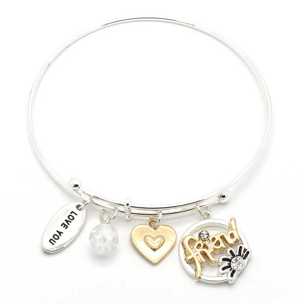 Symbology Gold & Silver Plated Friend Charm Bracelet - image 