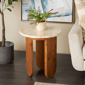 9th & Pike® Traditional Brown Teak Wood Accent Table - image 2
