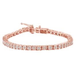 Diamond Classics&#40;tm&#41; Rose Plated Rose-cut Tennis Bracelet