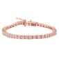 Diamond Classics&#40;tm&#41; Rose Plated Rose-cut Tennis Bracelet - image 1