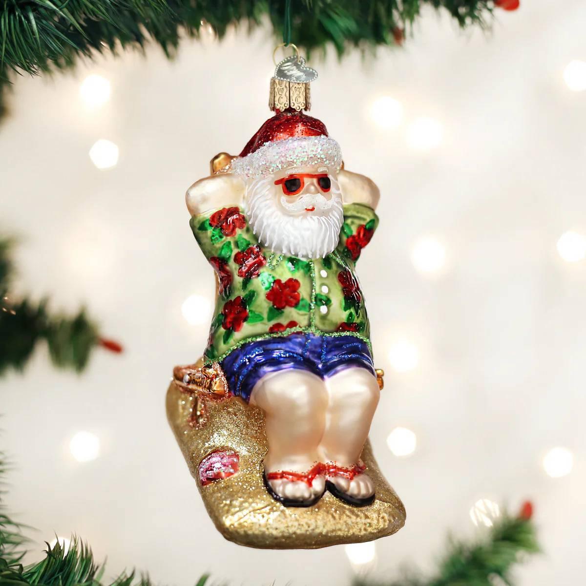 Old World Christmas Sunning Santa
