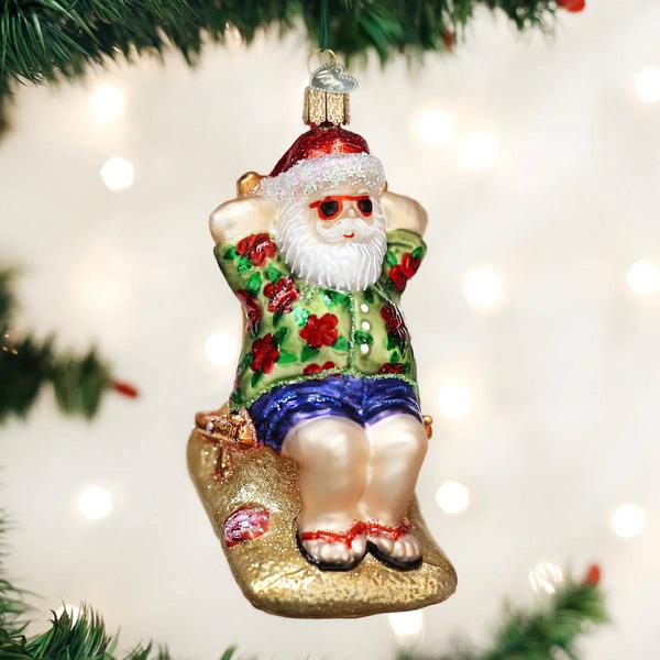 Old World Christmas Sunning Santa