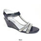 Womens New York Transit Badge Tee Smooth Wedge Sandals - image 7