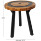 9th & Pike® Modern Brown Teak Wood Accent Table - image 3