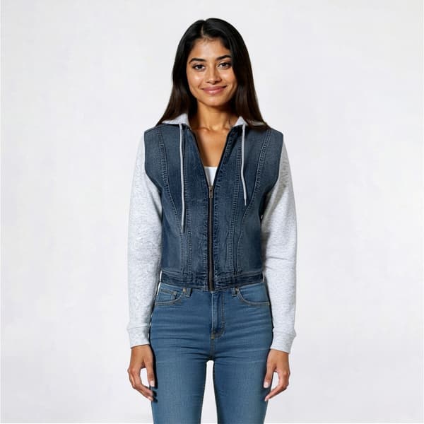 Juniors Wallflower Dreamer Faux Layered Denim Jacket