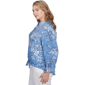 Plus Size Ruby Rd. Tinted Tides Floral Tie Front Button Down - image 4
