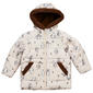Toddler Unisex Wippette Penguin Print Quilted Puffer Coat - image 1
