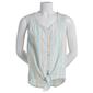 Womens French Laundry Button Down Tie Front Woven Tee - image 1