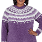 Plus Size Alfred Dunner Vail Amethyst Fair Isle Chenille Sweater - image 5