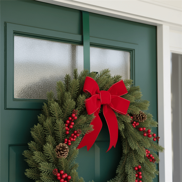 Northlight 14in. Green Over the Door Christmas Wreath Hanger