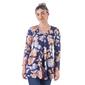 Womens 24/7 Comfort Apparel Floral Long Sleeve Tunic - image 1