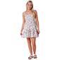 Juniors No Comment Cross Hatch Strap Smocked Bodice Sun Dress - image 1