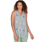 Womens Emaline Seabreeze Essence Sleeveless Overlapped V-Neck Bl - image 1