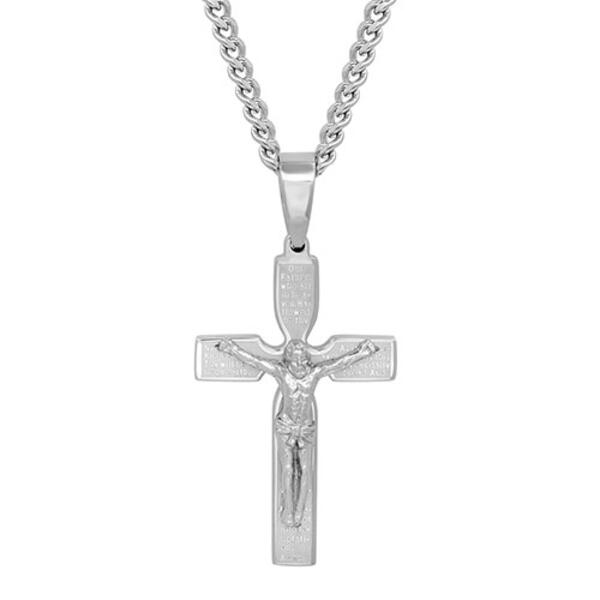 Mens Gentlemen's Classics&#40;tm&#41; Stainless Steel Crucifix Necklace - image 