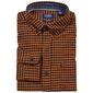 Mens Chaps Long Sleeve American Flannel Shirt - Gingham Camel - image 1