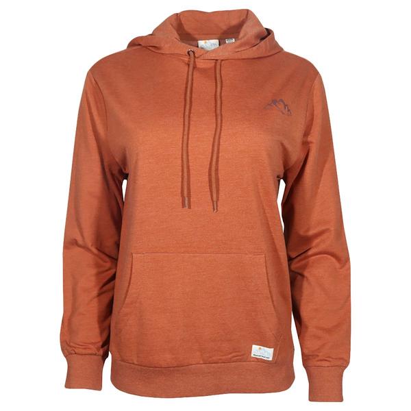 Womens Mountain & Isles Back Nature Graphic Hoodie