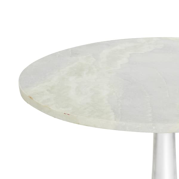 9th & Pike&#174; Traditional Round Marble Accent Table